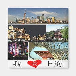 zCN024 SHANGHAI , China VR China, Souvenir, Kühlsc Magnet