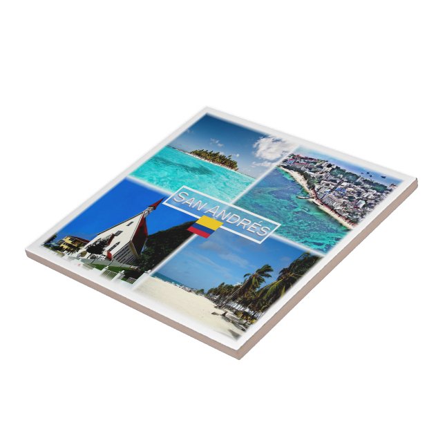 zCO003 SAN ANDRES, Mosaik, Kolumbien, Fliese (Seite)