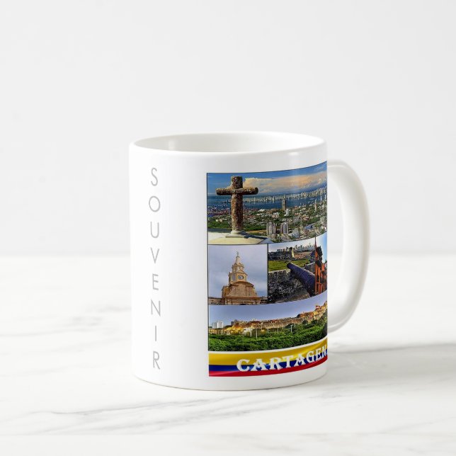 zCO07 CARTAGENA-Mosaik, Kolumbien, Kaffeetasse (VorderseiteRechts)