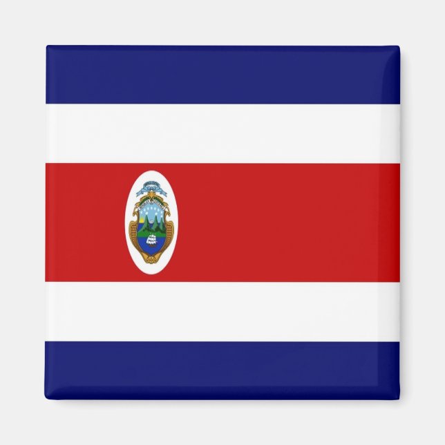 zCR001 COSTA RICA, FLAG, Amerika, Kühlschrank Magnet (Vorne)