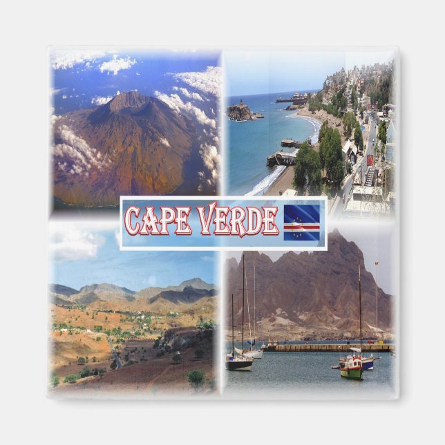 zCV0023 CAPE VERDE, Mosaik, Afrika, Kühlschrank Magnet (Vorne)