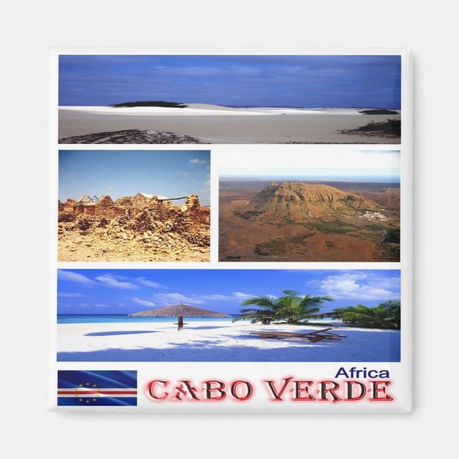 zCV022 CAPE VERDE, Mosaik, Afrika, Kühlschrank Magnet (Vorne)