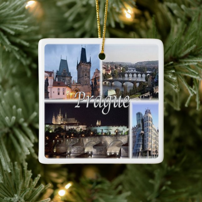 zCZ005 PRAG Tschechische Republik Keramikornament (Baum)