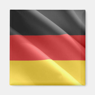 zDE002 DEUTSCH waving FLAG, Deutschland, Kühlschra Magnet
