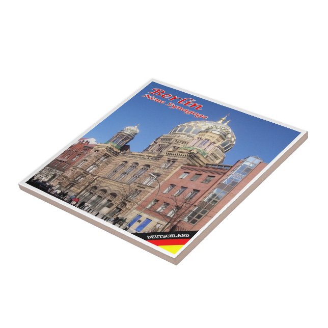 zDE014 BERLIN NEW SYNAGOGUE Deutschland, Fliese (Seite)