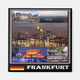 zDE017 FRANKFURT Collage Mosaik Deutschland, Kühls Magnet