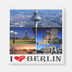 zDE020 BERLIN I LIEBE Deutschland, Kühlschrankmagn Magnet