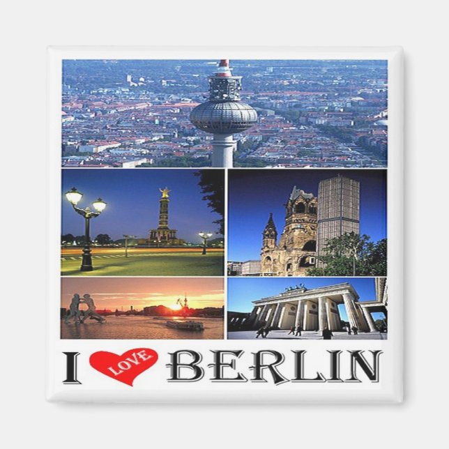 zDE020 BERLIN I LIEBE Deutschland, Kühlschrankmagn Magnet (Vorne)