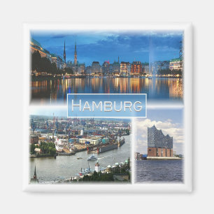 zDE021 HAMBURG Deutschland, Kühlschrank Magnet