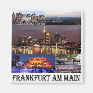 zDE045 FRANKFURT Mosaik Deutschland, Kühlschrank Magnet
