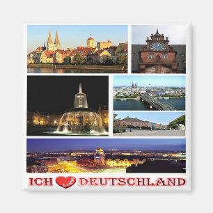 zDE099 DEUTSCHLAND I LIEBE - Kühlschrank Magnet