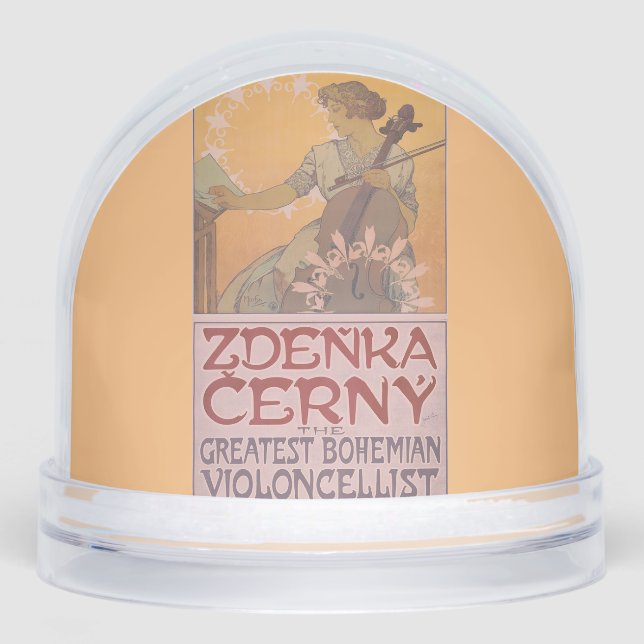 Zdenka Cerny poster by Alphonse Mucha  Schneekugeln (Vorderseite)
