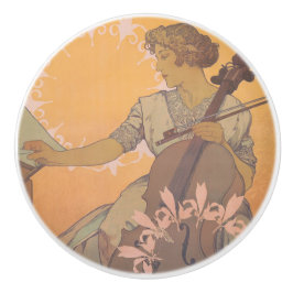 Zdenka Cerny Poster von Alphonse Mucha Keramikknauf