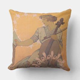 Zdenka Cerny Poster von Alphonse Mucha Kissen