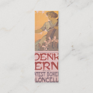 Zdenka Cerny Poster von Alphonse Mucha Mini Visitenkarte