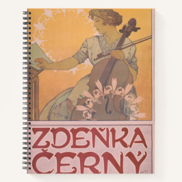 Zdenka Cerny Poster von Alphonse Mucha  Notizbuch