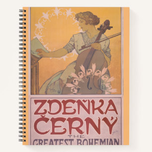 Zdenka Cerny Poster von Alphonse Mucha Notizbuch
