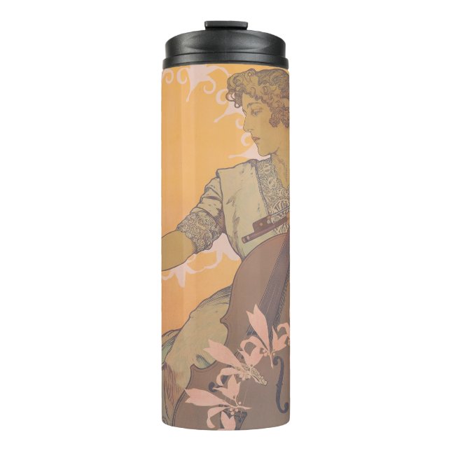 Zdenka Cerny Poster von Alphonse Mucha Thermosbecher (Vorderseite)
