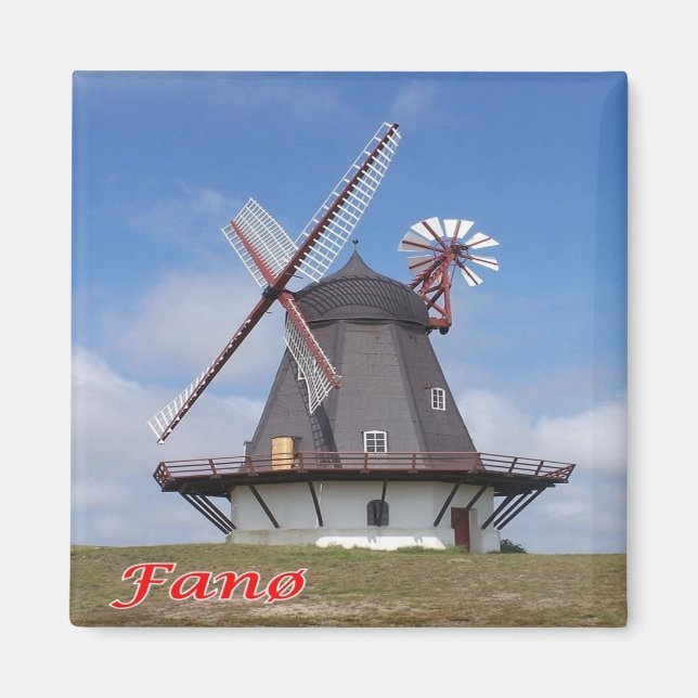 zDK008 FANO LIGHTHOUSE Frisian Islands, Kühlschran Magnet (Vorne)