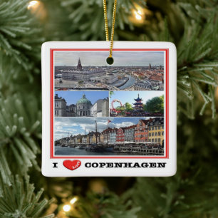 zDK014 KOPENHAGEN KOPENHAGEN ICH LIEBE Keramikornament