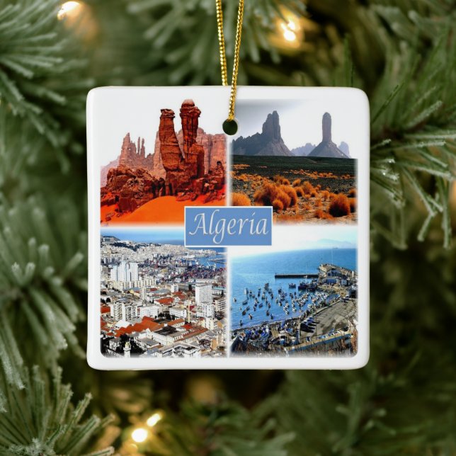 zDZ009 ALGERI-Mosaik, Algerien, Afrika, Keramikornament (Baum)