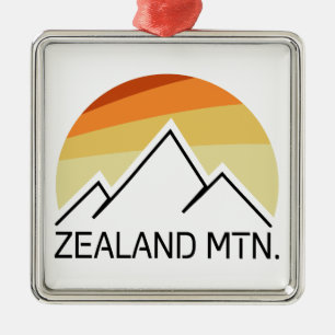 Zealand Mountain New Hampshire Retro Ornament Aus Metall