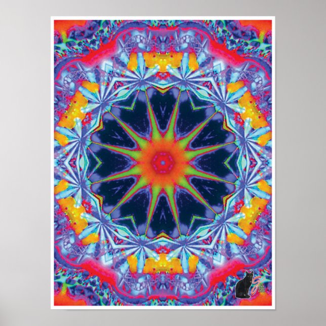 Zealous Kinetic Collage Kaleidoscope Poster (Vorne)