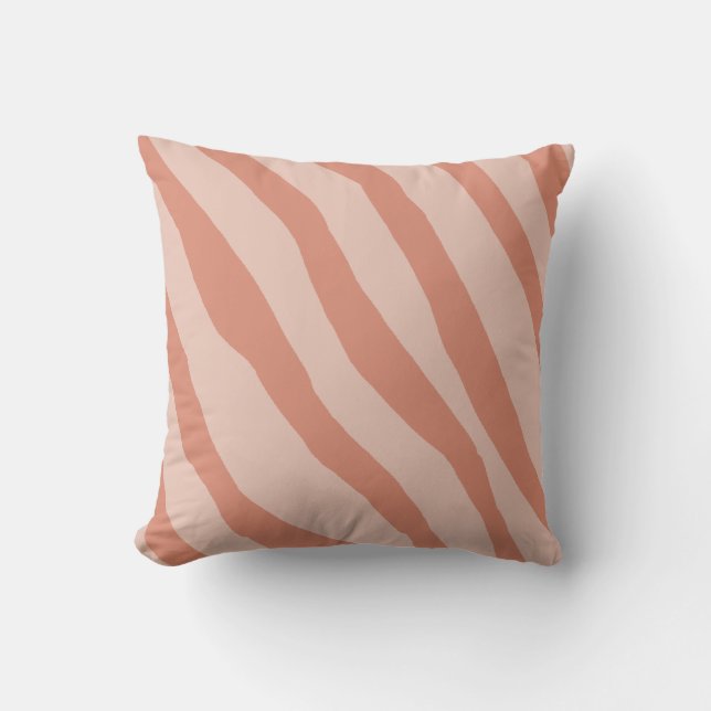 Zeba Pattern Peach Pink Throw Kissen (Vorderseite)