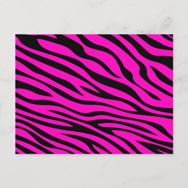 Zebbra Stripes Pink Postkarte (Vorderseite)