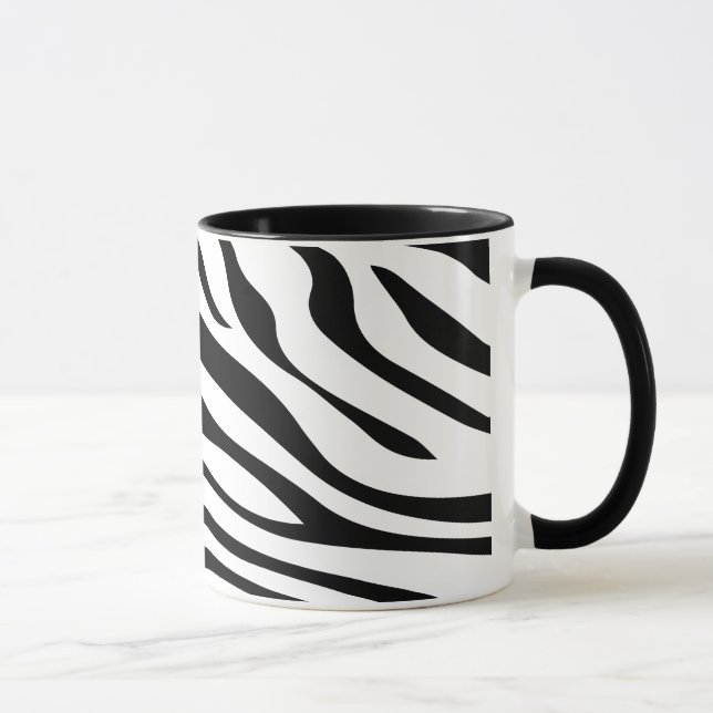Zebbra Stripes Schwarzweiss Tasse (Rechts)