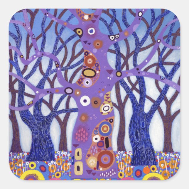 Zebedee Too 2012 Quadratischer Aufkleber (Vorderseite)