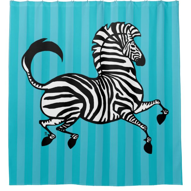 Zebra 1 Duschvorhang (Vorderseite)