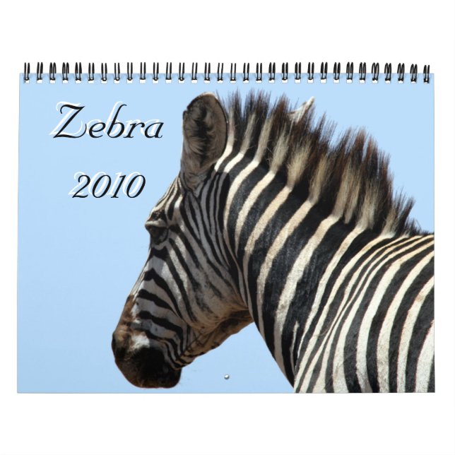 Zebra 2010 kalender (Titelbild)