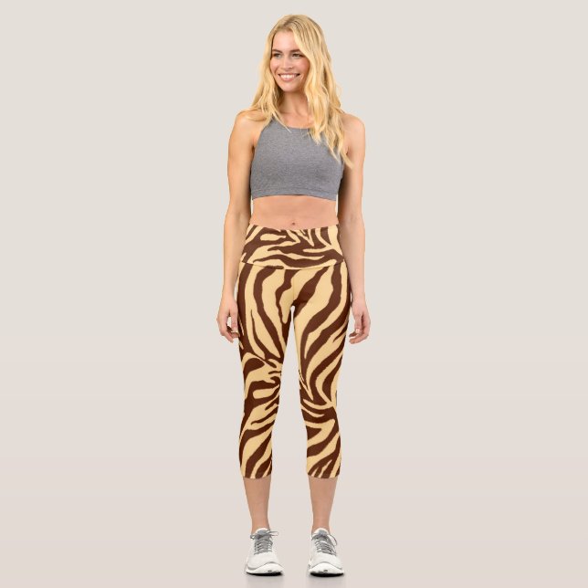Zebra 2 capri leggings (Vorderseite)