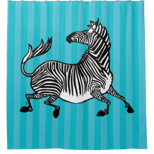 Zebra 4 Duschvorhang