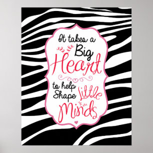Zebra ABCs Poster