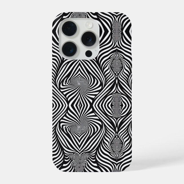 Zebra Abstract S/W iPhone Hülle (Rückseite)