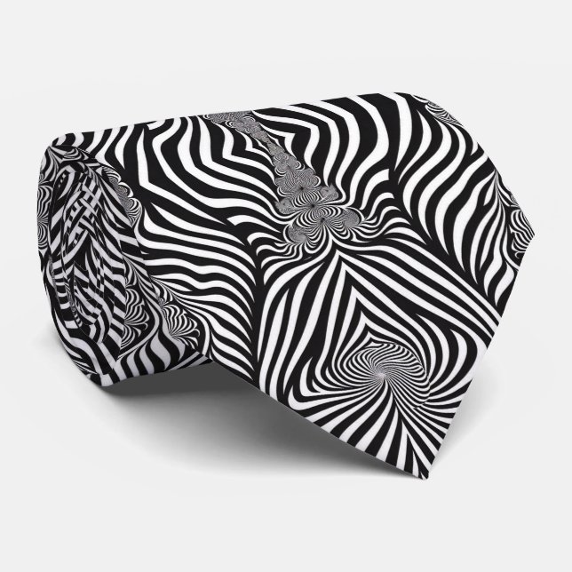 Zebra Abstrakt B&W Sherpa Blanket Krawatte (Gerollt)