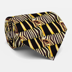 Zebra Abstrakt Print Tendy Neck Tie Krawatte