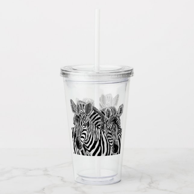 Zebra Acrylic Tumbler Acryltrinkbecher (Vorderseite)