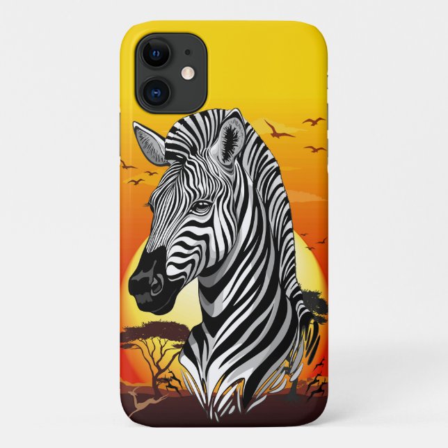 Zebra African Savanna Wild Animal Case-Mate iPhone Hülle (Rückseite)