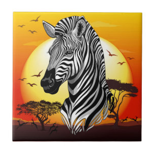 Zebra African Savanna Wild Animal Fliese