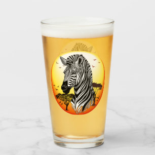 Zebra African Savanna Wild Animal Glas