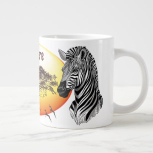 Zebra African Savanna Wild Animal Jumbo-Tasse