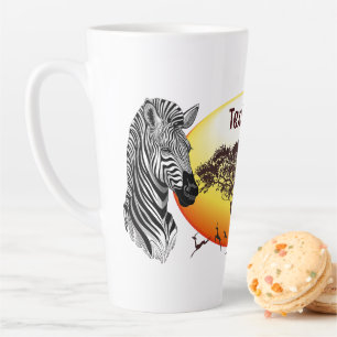 Zebra African Savanna Wild Animal Milchtasse