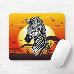 Zebra African Savanna Wild Animal Mousepad