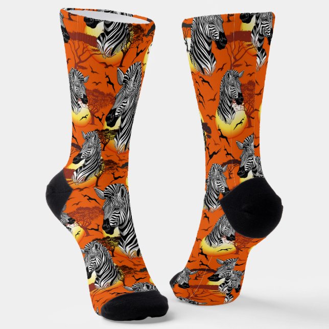 Zebra African Savanna Wild Animal Socken (Gewinkelt)