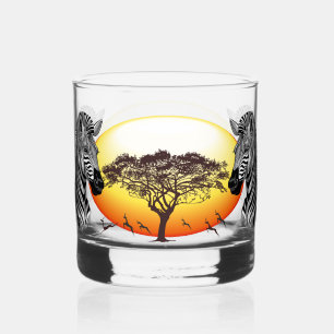 Zebra African Savanna Wild Animal Whiskyglas