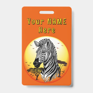 Zebra Afrikanische Savanne Wildtier Ausweis
