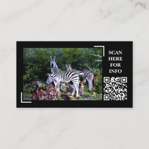 Zebra Aloe Wildlife Fotografy Custom Visitenkarte